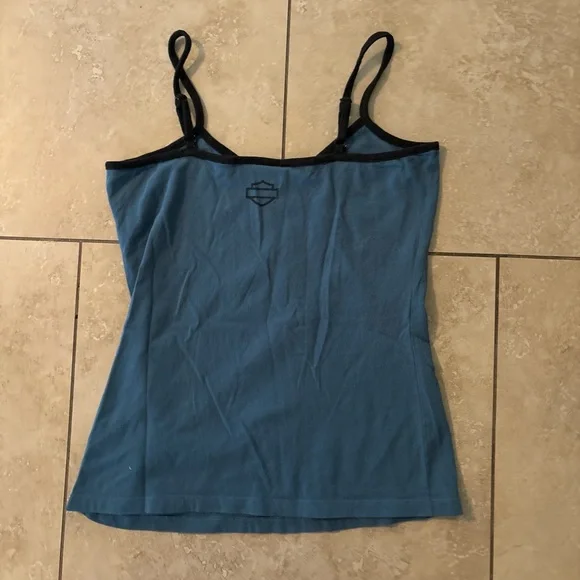 Harley Davidson Blue Tank Top - Picture 2 of 3